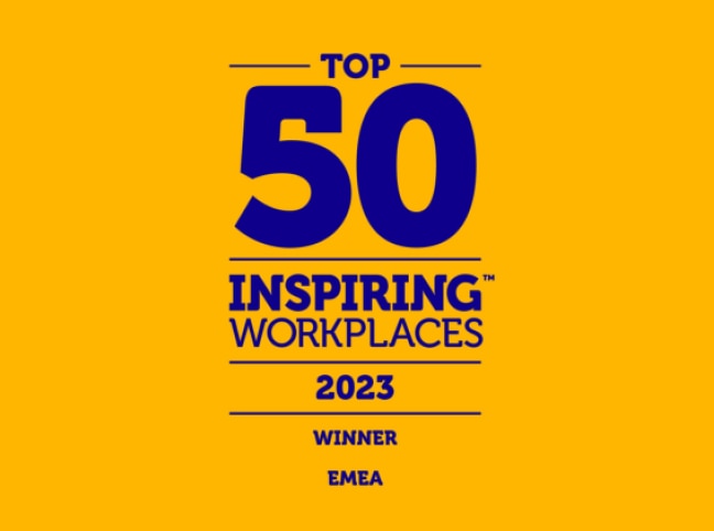 Recognition Top 50 Inspiring Workplaces EMEA